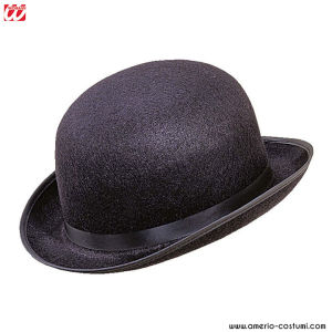 Sombrero Bombín Negro Grande de Fieltro