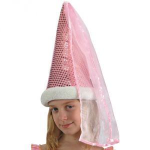 Pălărie de Zână cu Văl - Roz