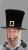 Black Velvet Top Hat with Beard