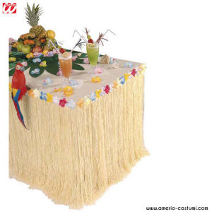 TROPICAL DECO TABLE WITH FLOWERS - 275x75 cm