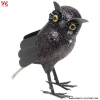 Hibou Noir Paillet? 18,5 cm