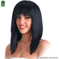 Straight Black Wig with Bangs