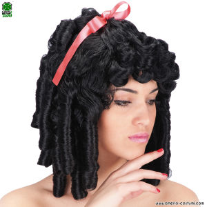 Black Lady Wig with Curls