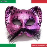 Maschera GATTONE GLITTER - ROSA