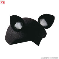 Calotta gatto in feltro Nero