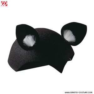 Calotta gatto in feltro Nero