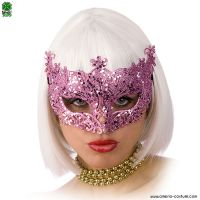 Maschera CON GLITTER ROSA