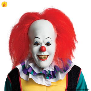 PENNYWISE™ OVHD LATEX MASK W/ HAIR