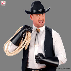 Pair of Black Faux Leather Character Gloves