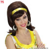 60s Mod Brown Wig