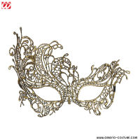 ANTIQUE GOLD BAROQUE LACE EYEMASK