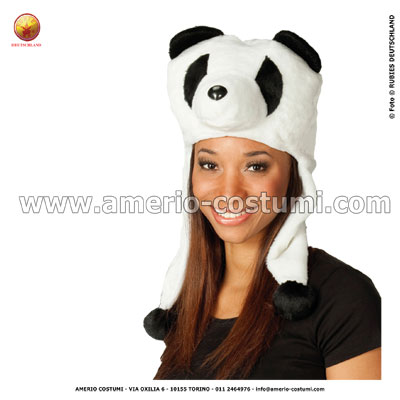 Cappello Berretto Panda occhi neri