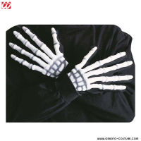 PAIR OF 3D PHOSPHORESCENT SKELETAL GLOVES