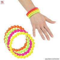 4 Bracelets avec perles fluo