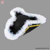 Felt Tricorn Hat with Marabou