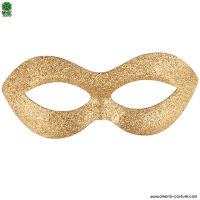 Maschera in plastica con GLITTER - ORO