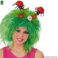 Headband with Ladybugs and Flowers