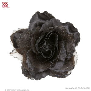 Black Glitter Hair Rose