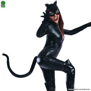 Black Plush Cat Tail - 120 cm