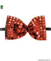 Noeud Papillon à Paillettes Rouge