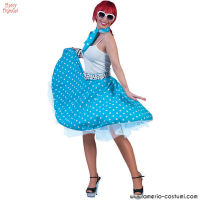 Rock'N'Roll Polka Dot Skirt Blue