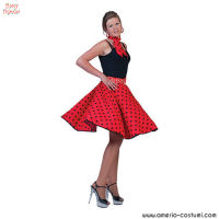 Rock'N'Roll Polka Dot Skirt Red