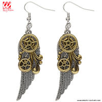 Paire de boucles d'oreilles ailes Steampunk