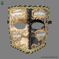 Two-tone Venetian Bautta mask