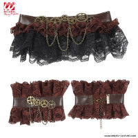 Steampunk lace crew neck and cuffs