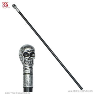 Bastón Calavera Plata 105 cm