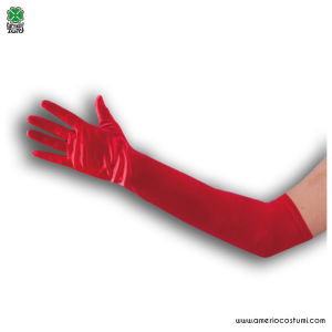 Gants stretch rouges 50 cm