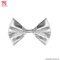 Metallic Bow Tie Silver