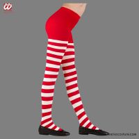 Tights Striped White/Red 70 den Jr