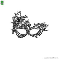 Maschera in macramè con strass