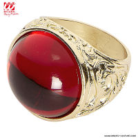 Gold Ring with Red Gem