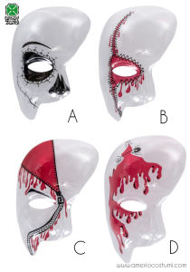 Maschera mezzo viso trasparente col.