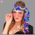 '70s Headband Blue Bubbles.
