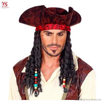 Pirate Tricorn with Bandana and Dreadlocks