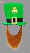 Chapeau haut de forme Saint-Patrick avec barbe