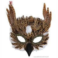 Masque Hibou en Plumes