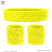 Conjunto de Diadema y Pulseras Flúor - Amarillo