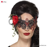 Maschera Day of the Dead Metal Filigree Black