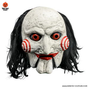 Máscara Billy Puppet de Saw con Boca Móvil