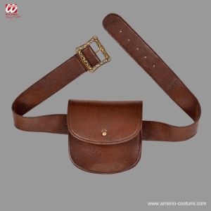 Ceinture avec pochette en simili cuir 