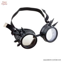 Lunettes Steampunk noires à pointes