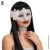 Maschera damascata argento con fiore