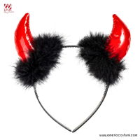 Devil Horns in Vinyl and Marabou