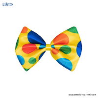 Giant Polka Dot Clown Bow Tie - Yellow