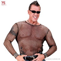 Schwarzes Punk Rock Fishnet Top 