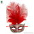 Maschera con glitter rossi e argento